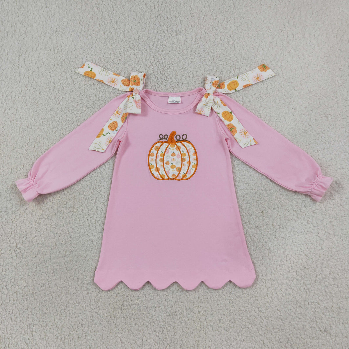 Pink pumpkin bow dress
