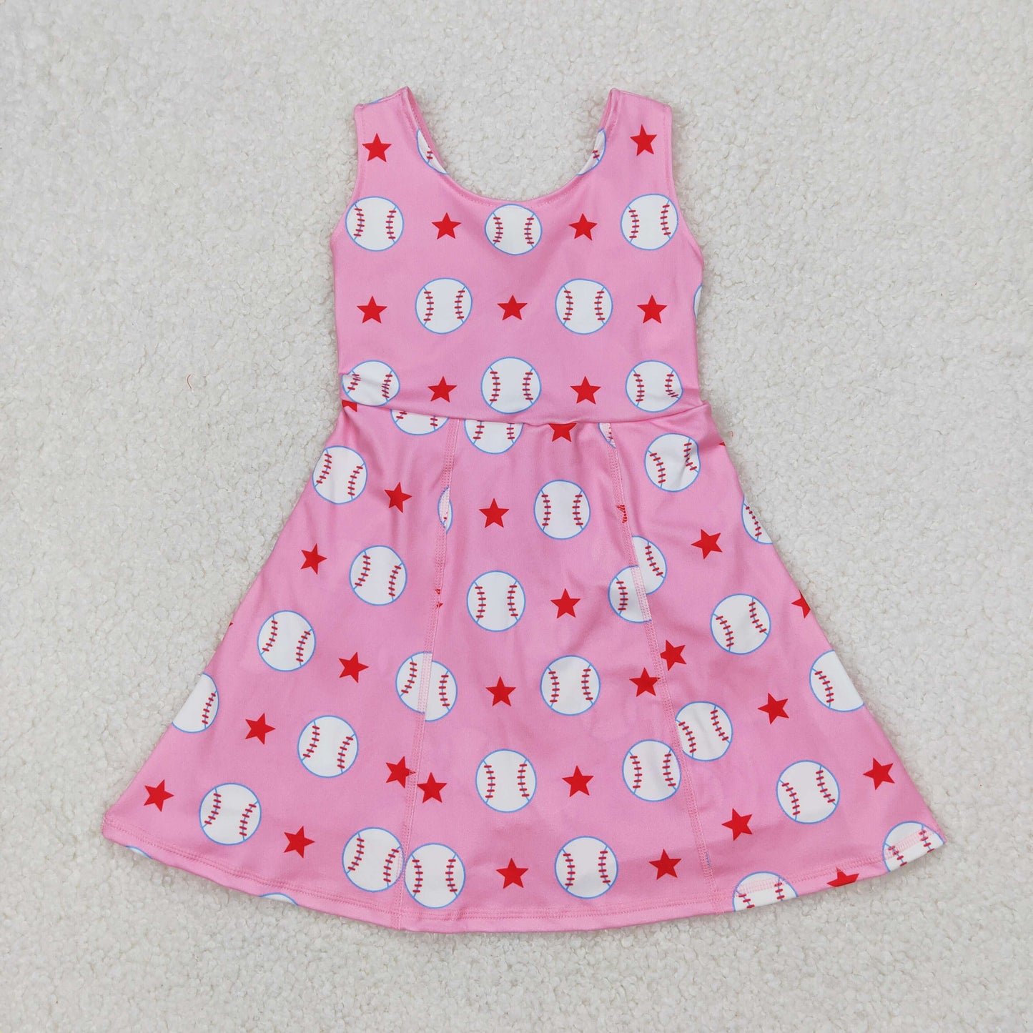 Pink baseball yoga dress