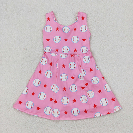 Pink baseball yoga dress