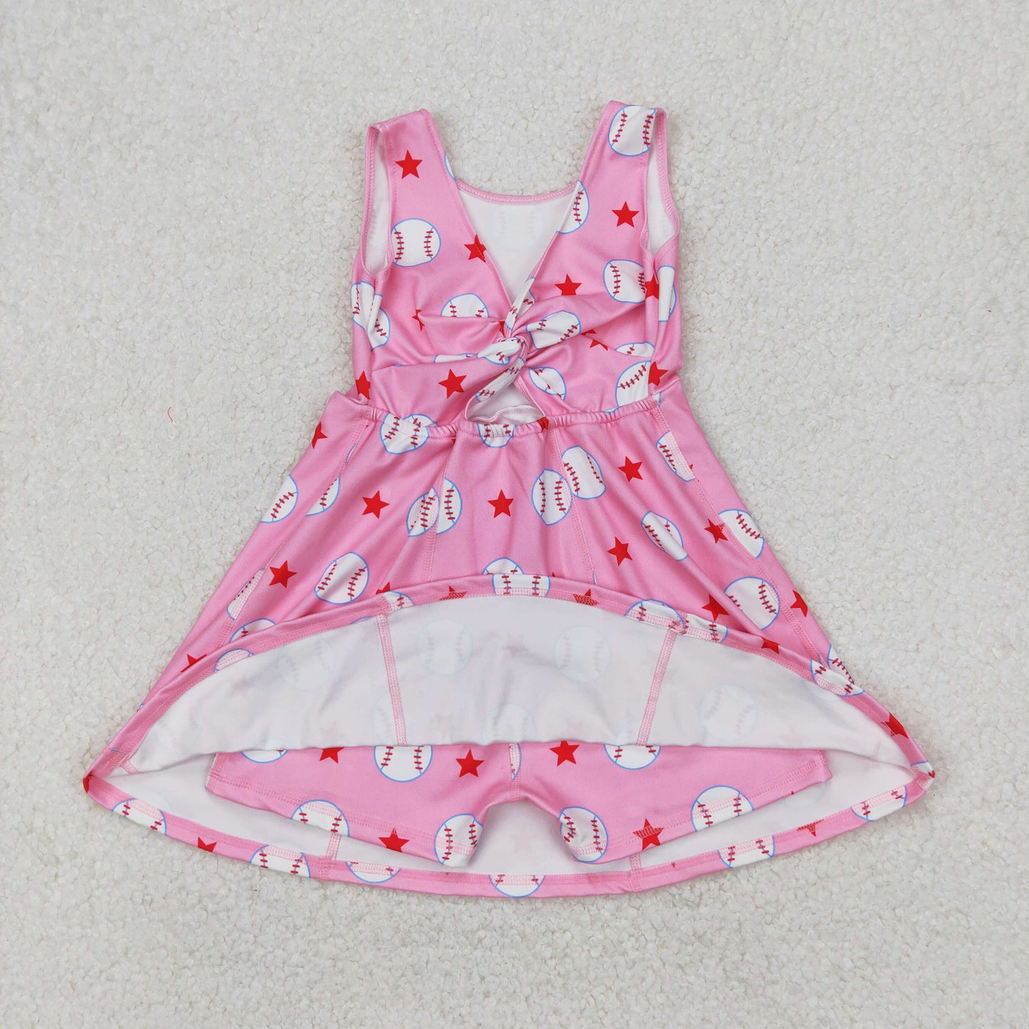 Pink baseball yoga dress