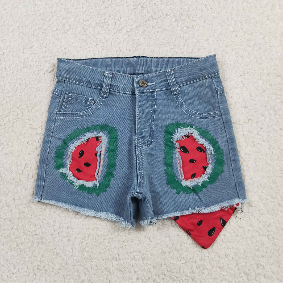 Watermelon Denim Shorts