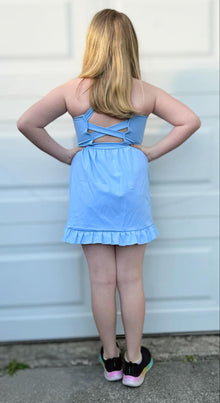 Powder Blue Yoga Dress (Shorts Separate)