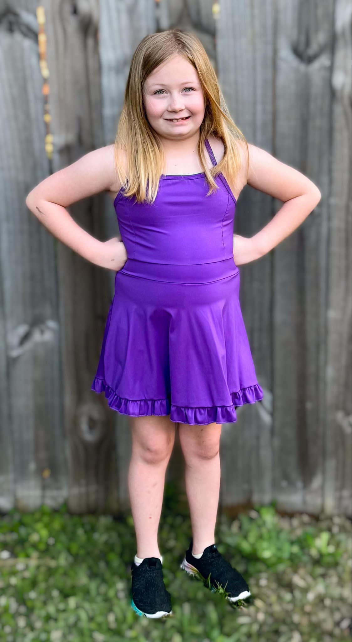 Purple Yoga Dress (With Shorts)