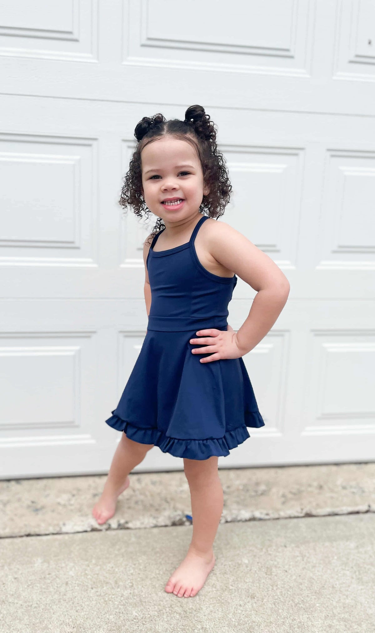 Navy Blue Yoga Dress (With Shorts)