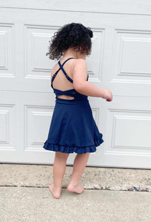 Navy Blue Yoga Dress (With Shorts)