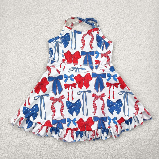 RWB bows yoga dress (with shorts)