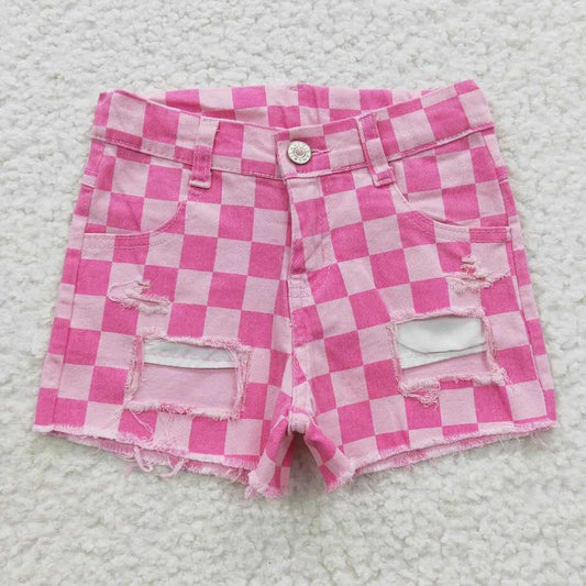Pink Chex Shorts