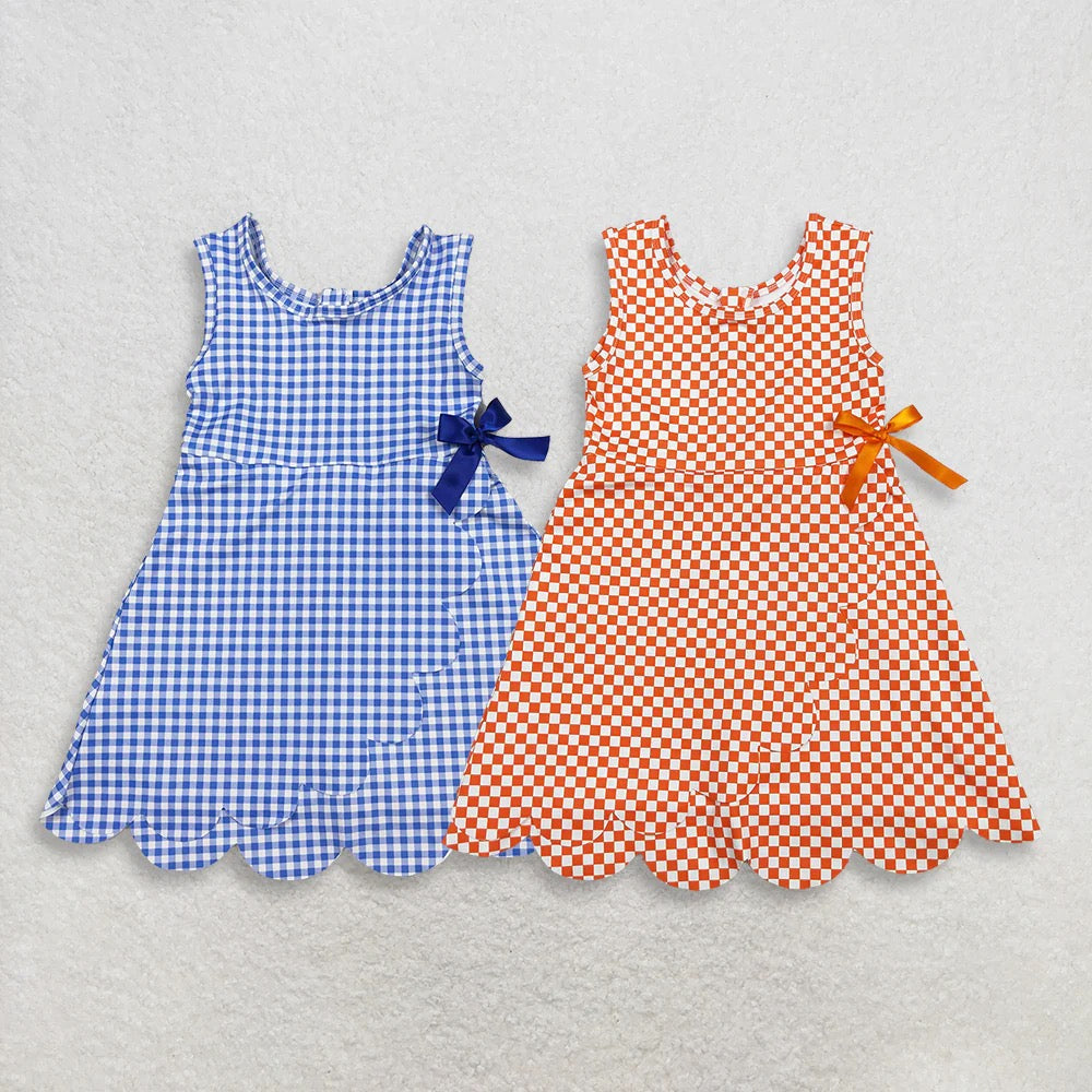 Scallop Check Yoga Dresses