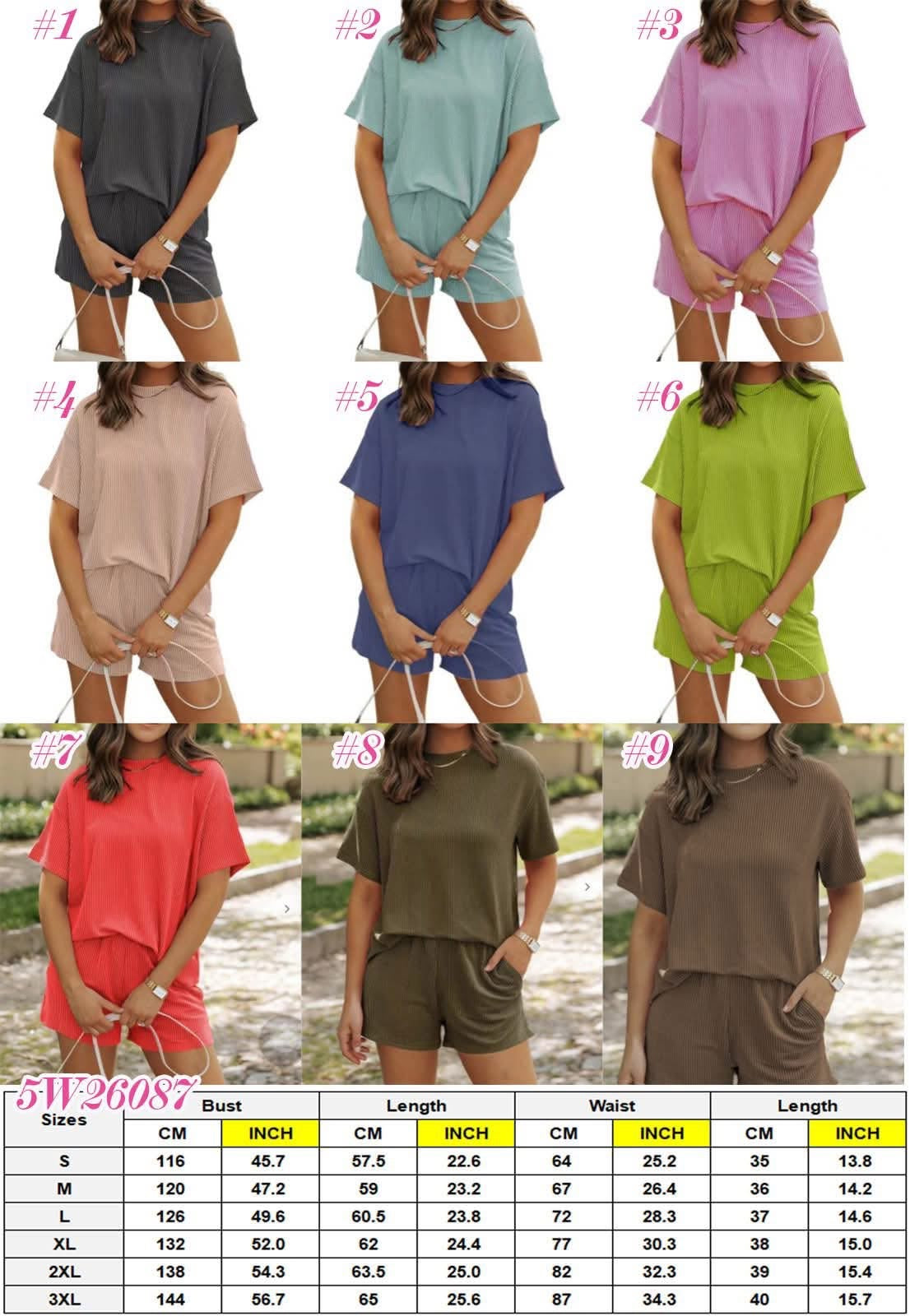 Ribbed Adult Casual Sets