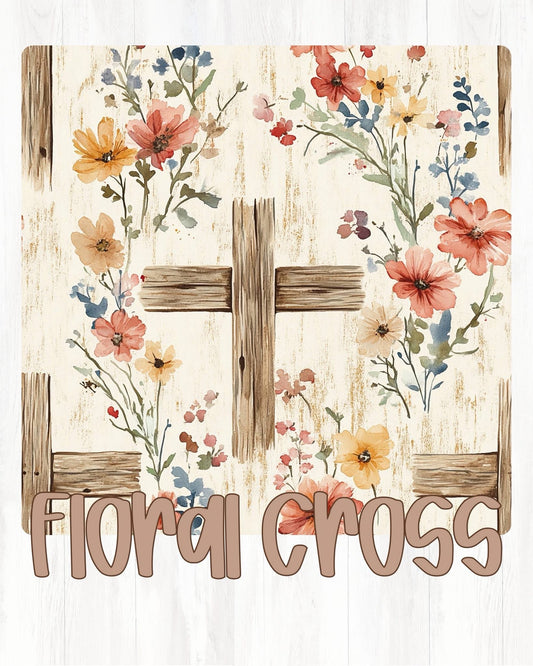 Floral Cross  - KIDS PRE ORDER