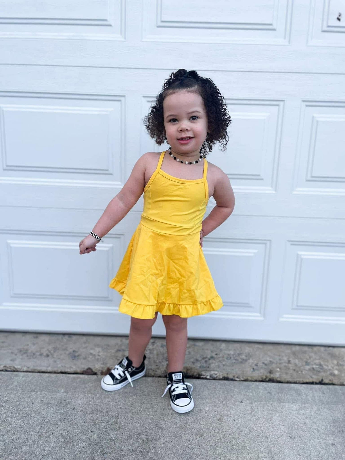 Yellow Yoga Dress (With Shorts)