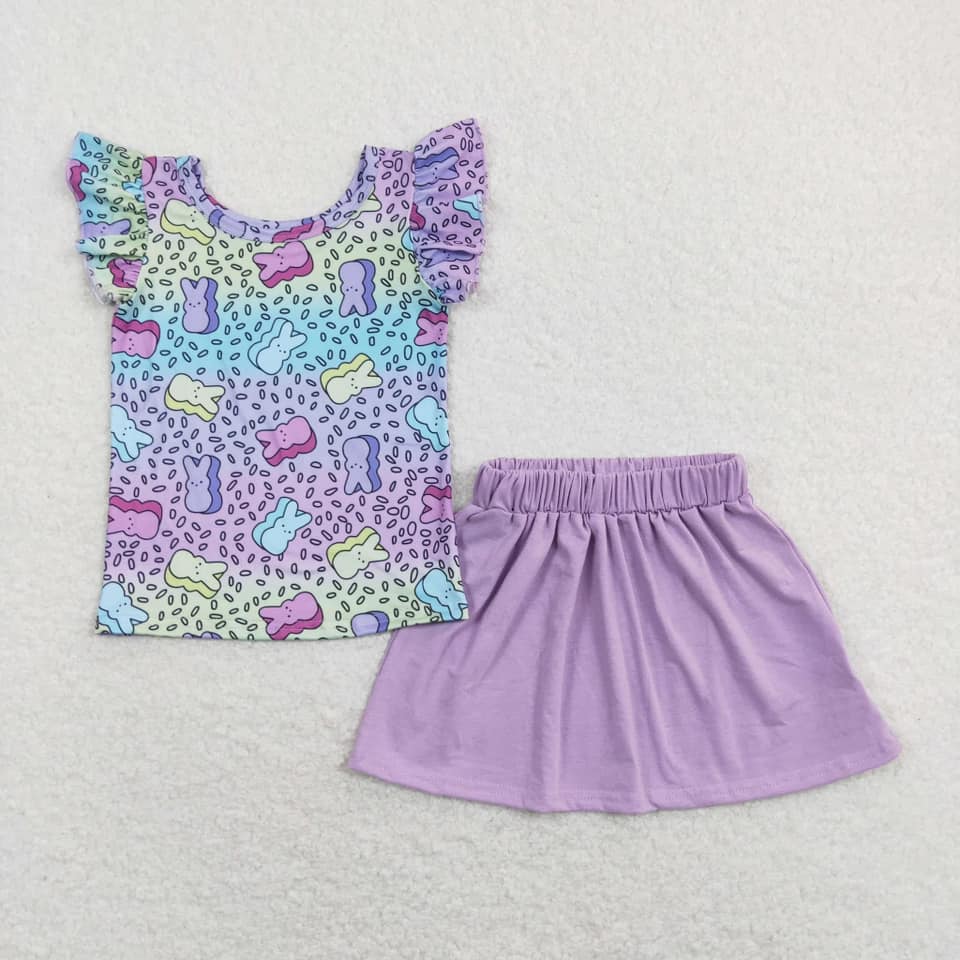 Purple Peep Skirt Set