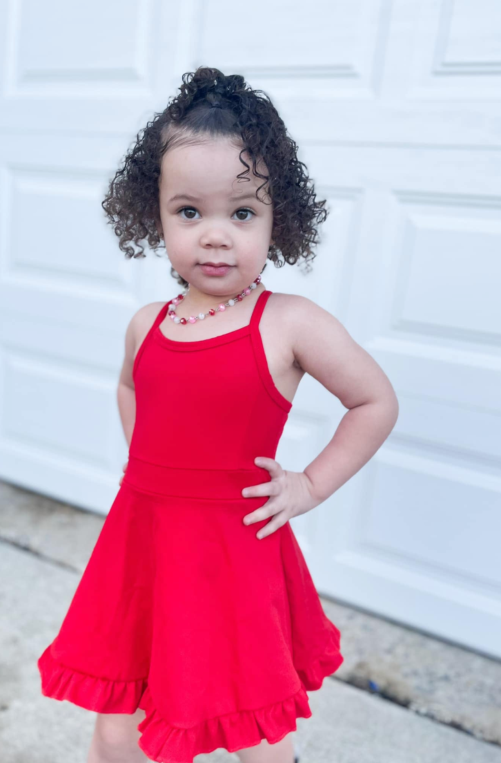 Red Yoga Dress (With Shorts)