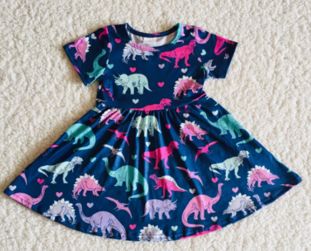 Dino Dress - Purple