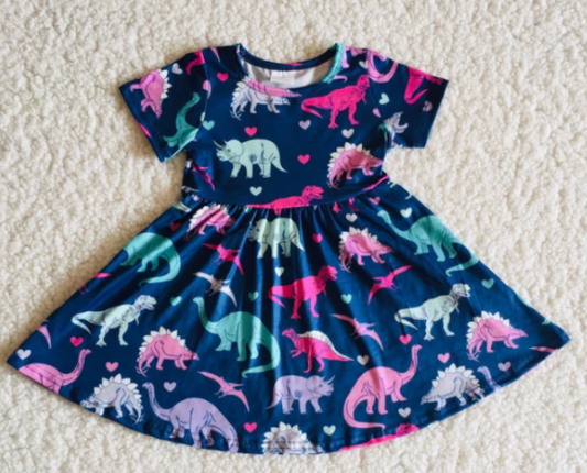Dino Dress - Purple