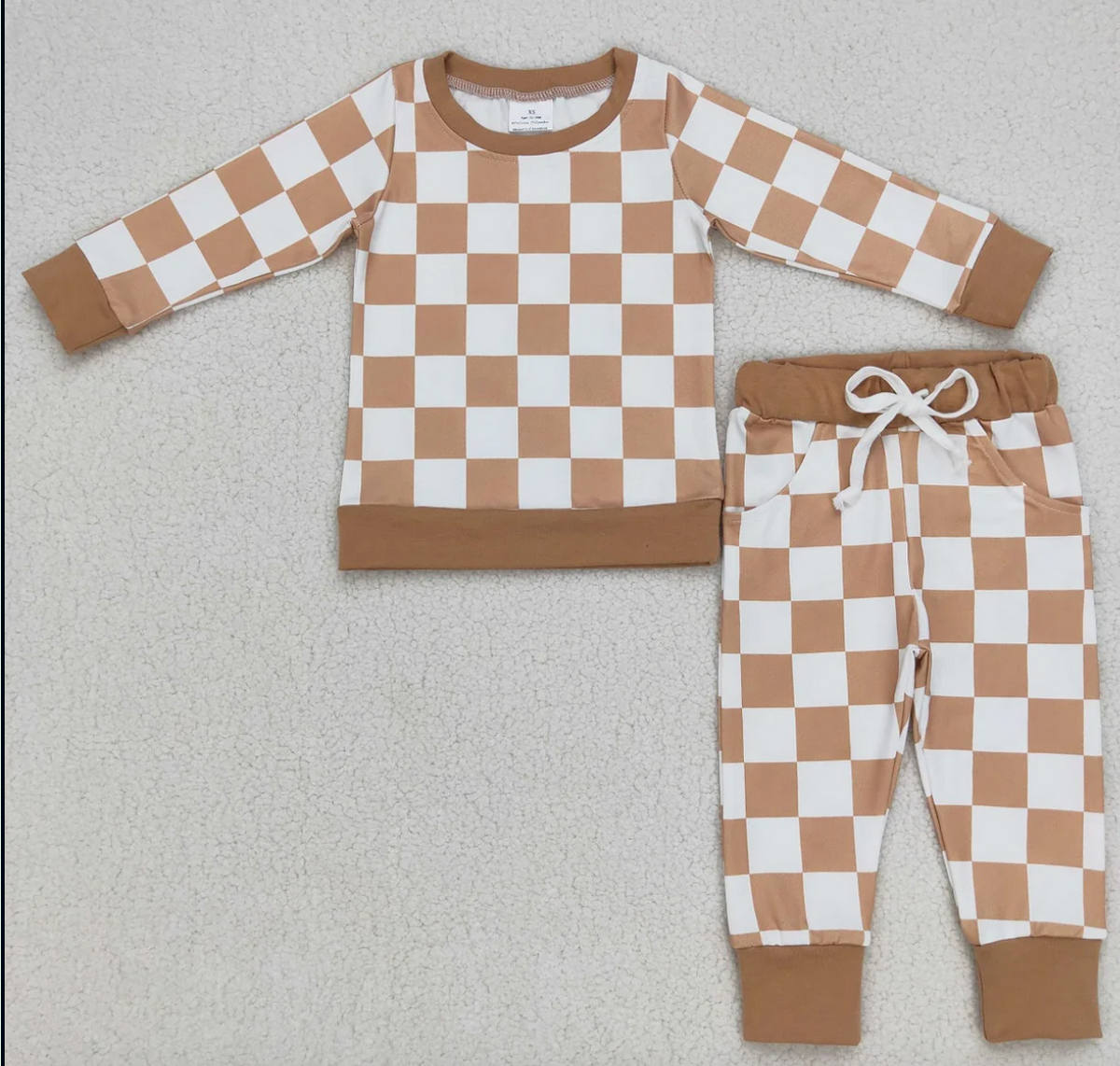 Checkered Set Tan