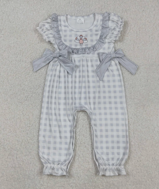 Simple Plaid Romper