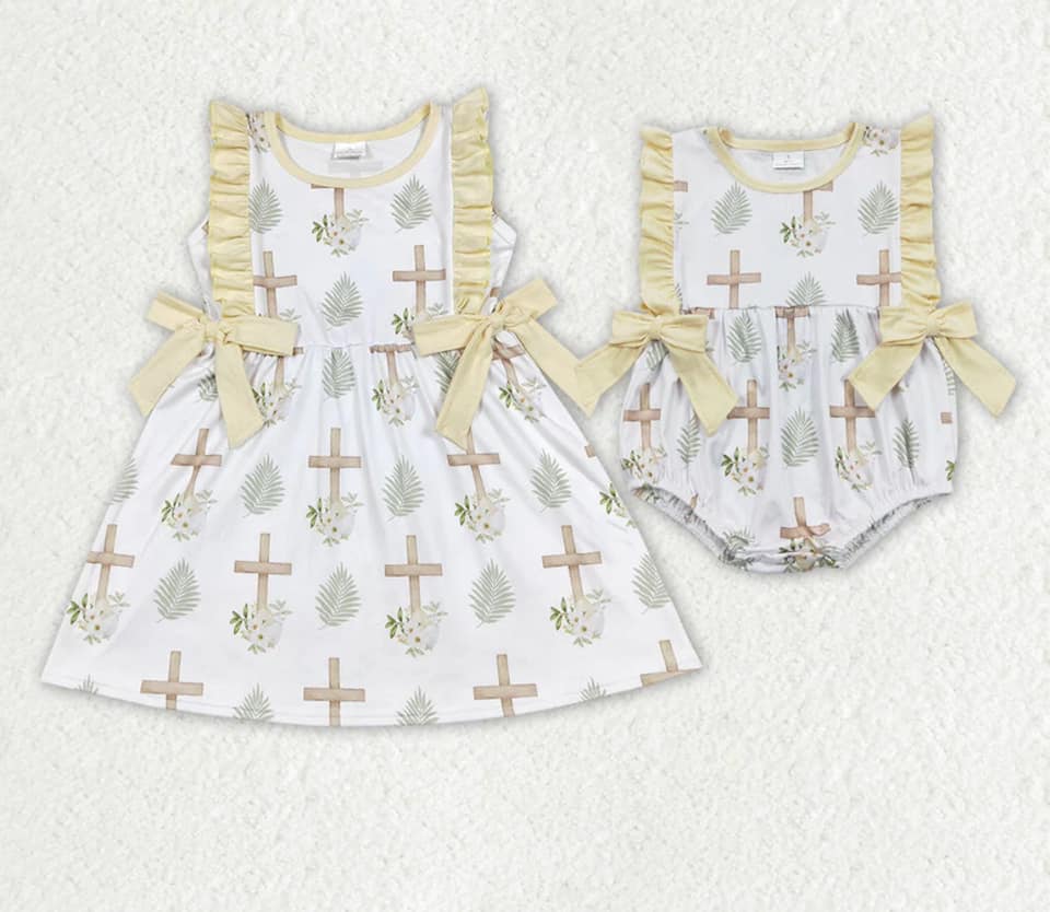 Yellow Cross (dress and romper)